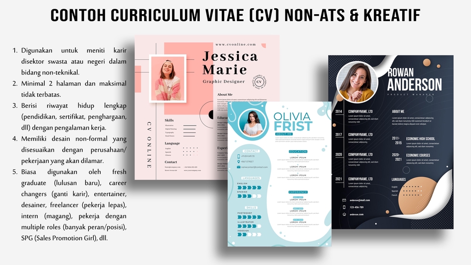 Portfolio & Resume - Desain CV, Cover Letter, & Resume (ATS dan Clean Design) | Indonesian & English - 2