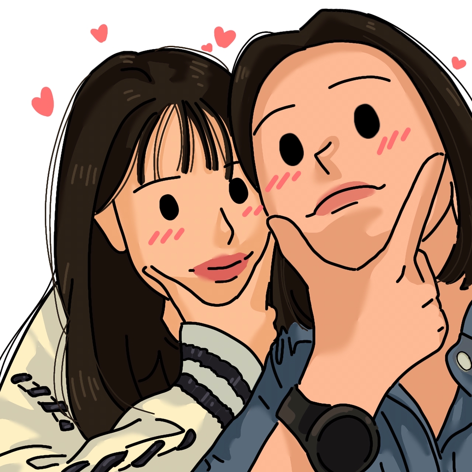 รับวาดรูปการ์ตูนน่ารัก สไตล์อนิเมะ ภาพวาดคู่เพื่อนสาว วาดการ์ตูนจิบิ วาดรูปการ์ตูนญี่ปุ่น