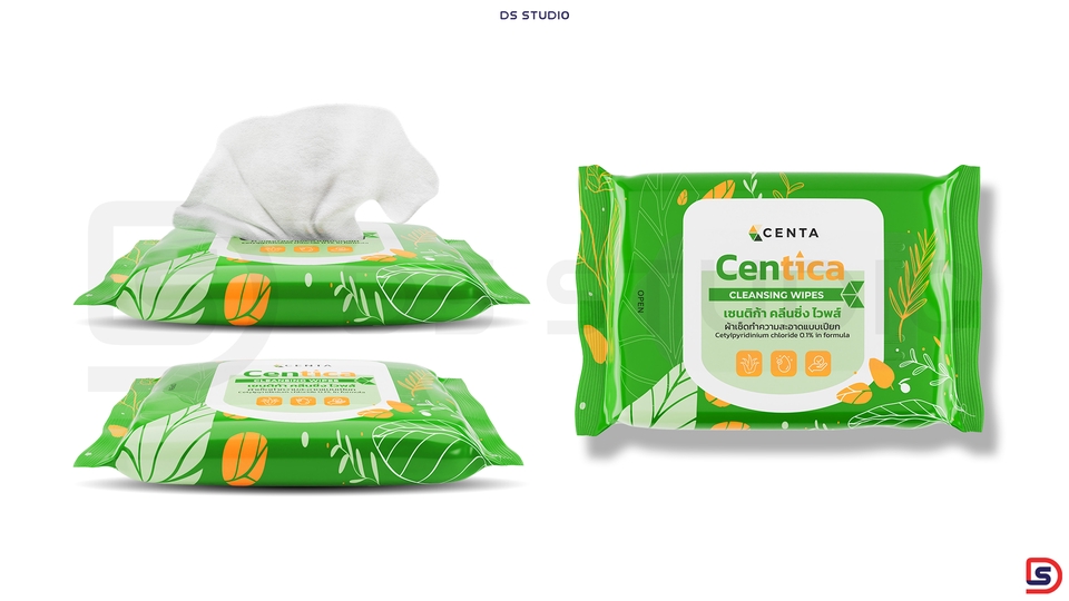 รับปั้นโมเดล 3D สินค้า แพ็คเกจ Centrica Cleansing Wipes Multi Soft & Fresh