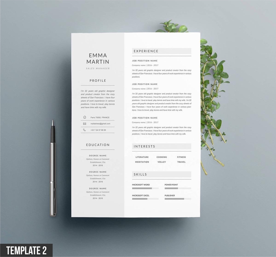 Portfolio & Resume - DESAIN CV KREATIF, CV ATS, RESUME, COVER LETTER & PORTFOLIO SEDERHANA (1 Hari Jadi) - 2