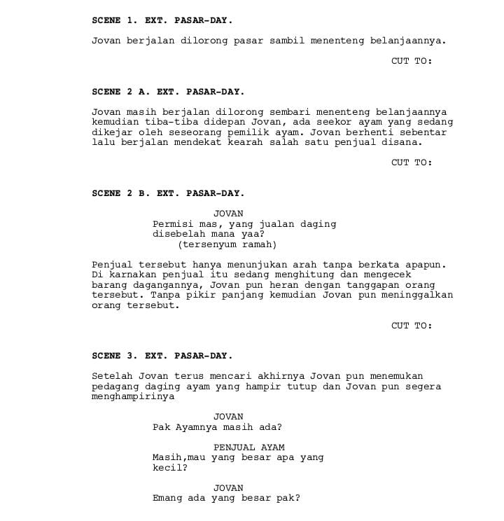 Penulisan Konten - Script Writer Film Pendek - 2