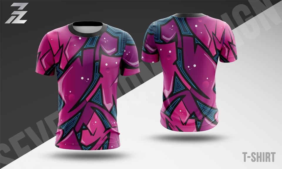 ออกแบบเสื้อยืดลายกราฟฟิกสีชมพู