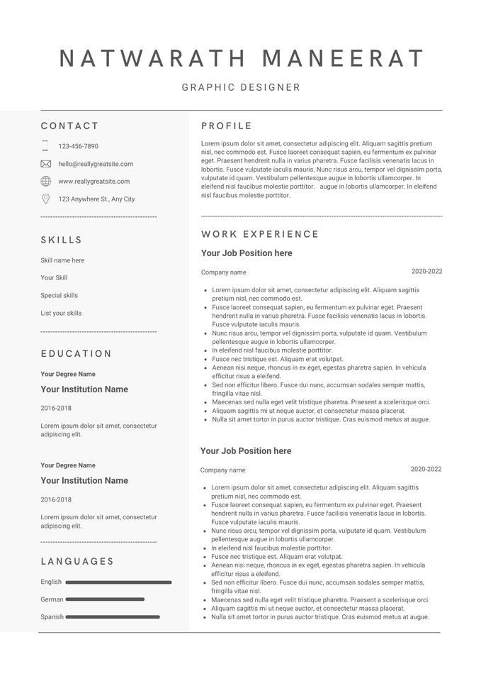 อื่นๆ - Cv/Resume, Cover Letter, Linkedln - 8