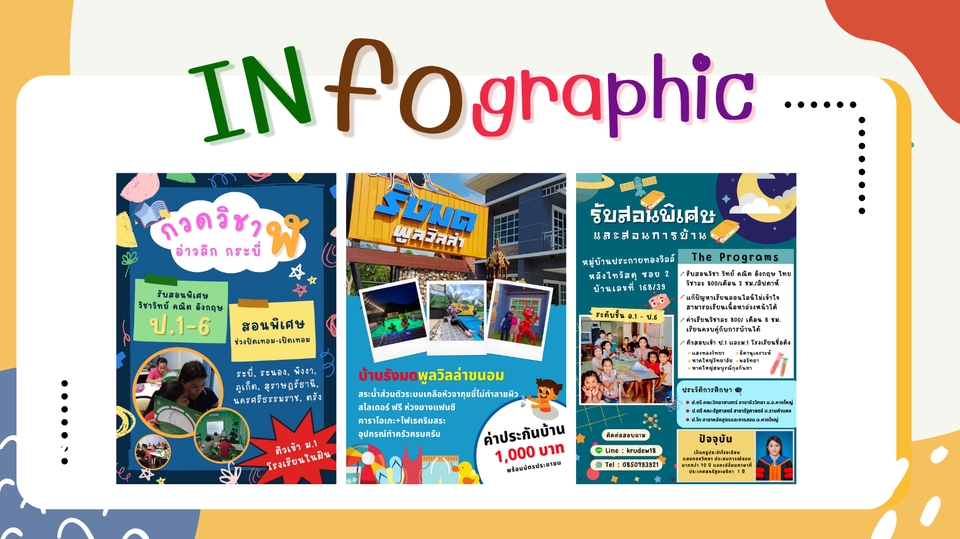 Infographics - รับออกแบบอินโฟกราฟฟิค(Infographic) สื่อต่างๆ โปสเตอร์ - 1