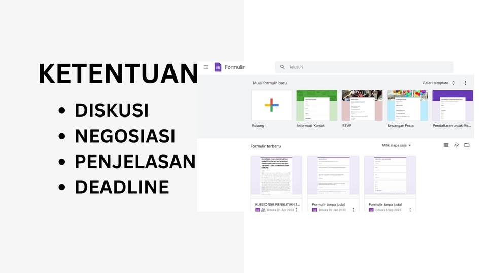 Entri Data - pembuatan google form  - 3