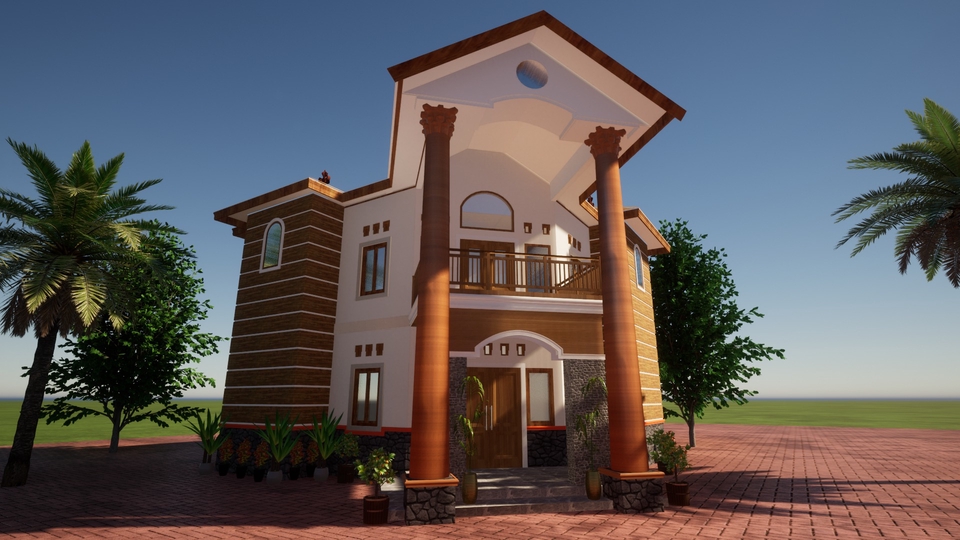 3D & Perspektif - DESAIN 3D RUMAH TINGGAL,PERUMAHAN,GATE,TOKO,RUKO,RUMAH KOS,CAFE,DLL - 1