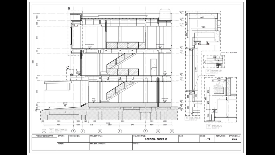 CAD Drawing - Gambar Kerja Autocad 2D : Arsitek, Struktur, MEP - 20