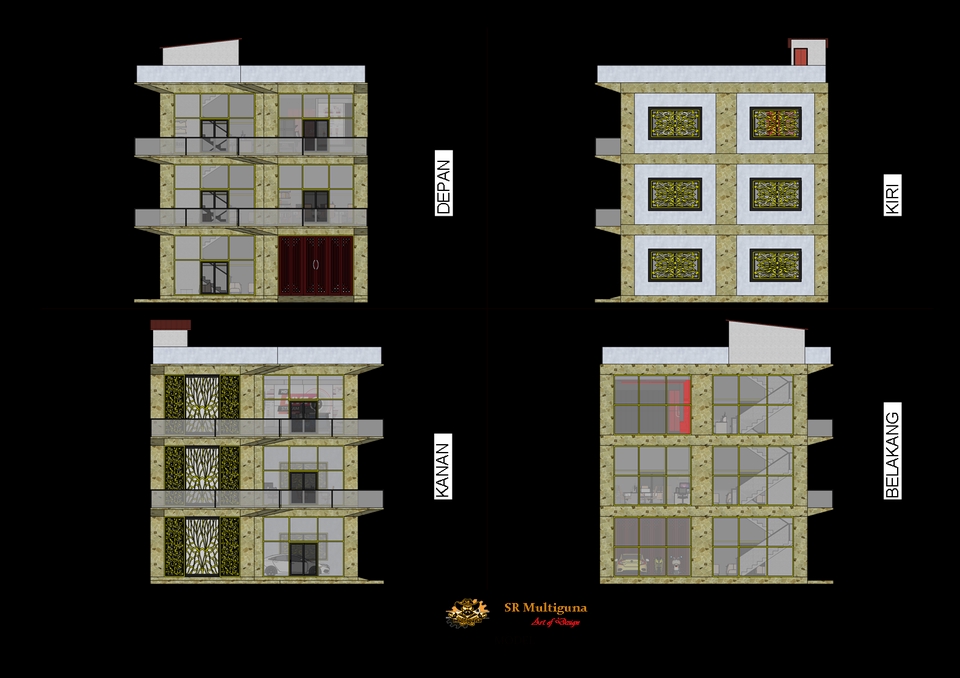 Jasa drafter arsitek profesional, gambar autocad 3D rumah 3 lantai, desain bangunan, drafter freelance murah