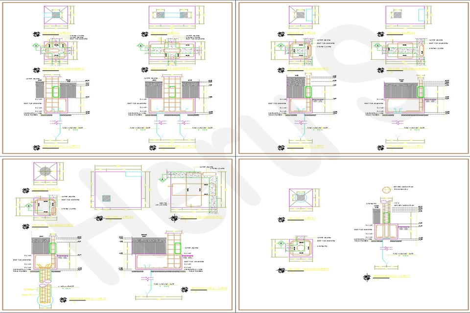 CAD Drawing - Jasa Gambar Arsitek & Struktur IMB PBG Kerja Bestek Bangunan Rumah Tinggal Kantor Toko Showroom - 3