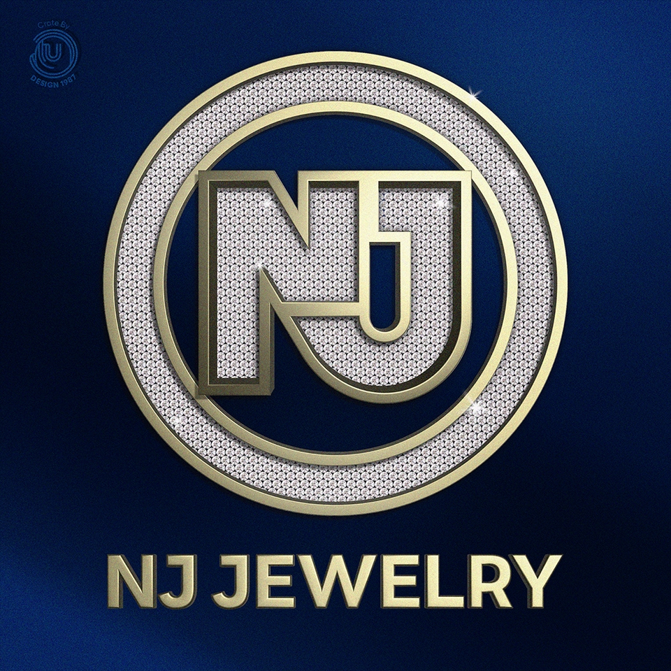 รับออกแบบโลโก้NJ Jewelry โลโก้หรูหรา ดีไซน์สวย