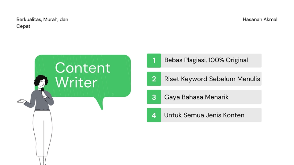 Penulisan Konten - English Content Writer: Cepat, Murah, Berkualitas - 2