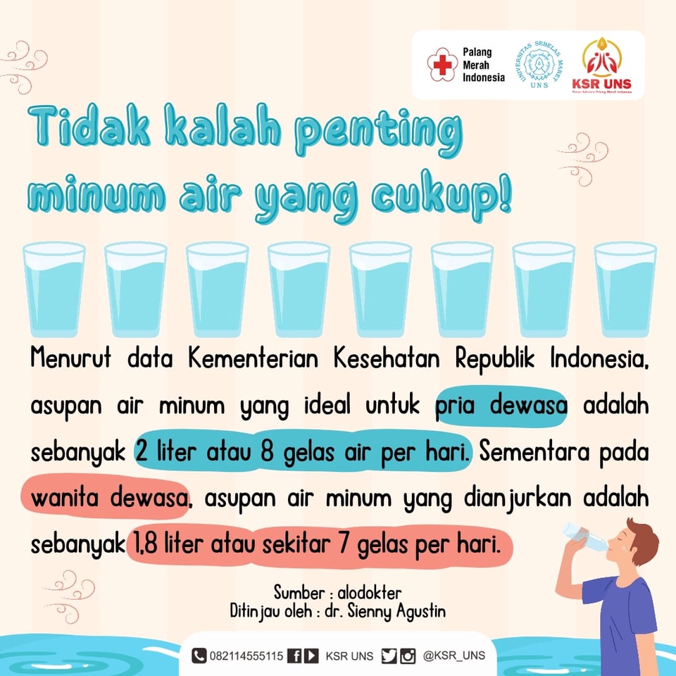 Jasa caption instagram, tips minum air putih yang cukup untuk pria dan wanita dewasa