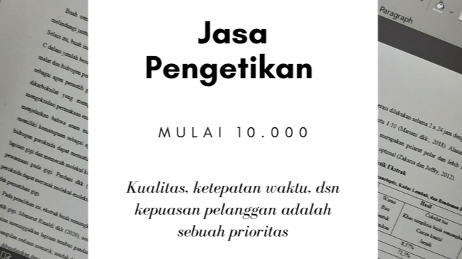 Jasa Pengetikan Cepat dan Murah 1 Hari Jadi