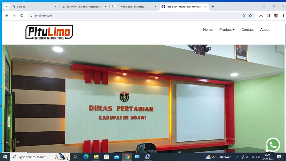 Jasa desain website profesional untuk Dinas Pertanian Kabupaten Ngawi