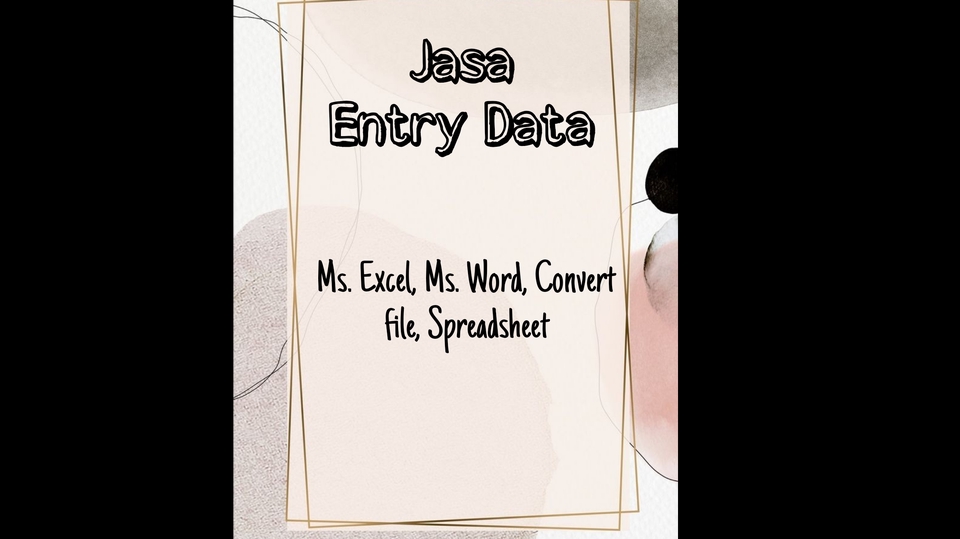 Jasa Entry Data  (Ms. Excel, Ms. Word, Dll), Copy Paste, Convert File, Dll. 