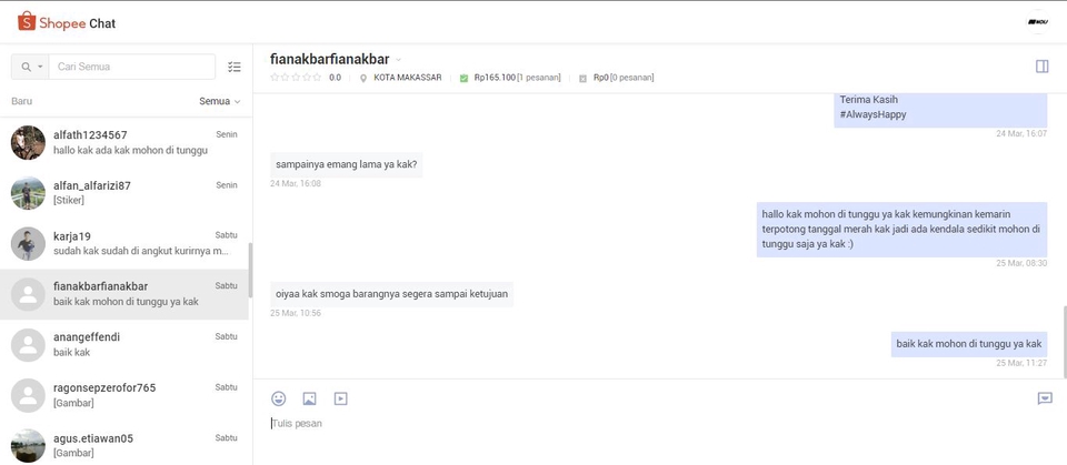 Jasa Admin Shopee, contoh chat admin Shopee freelance, contoh admin Shopee freelance, jasa admin marketplace freelance