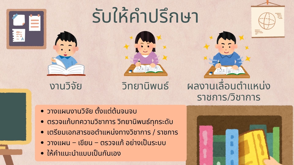 รับปรึกษาวิทยานิพนธ์ งานวิจัย ดุษฎีนิพนธ์ ราชการ บริการครบวงจร