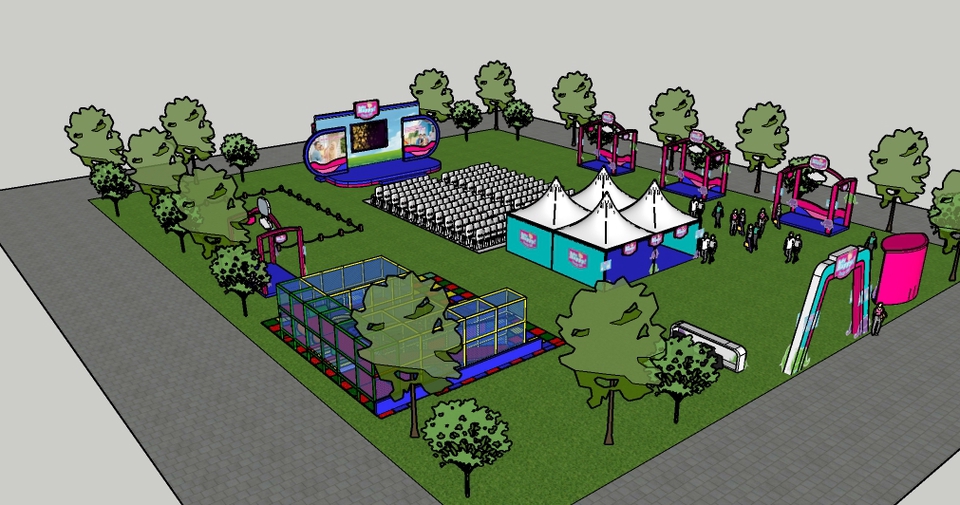 3D & Perspektif - Jasa Pembuatan Design 3D (Event Layout OutDoor/ Indoor, Booth & Interior) (2-3 hari jadi) - 8