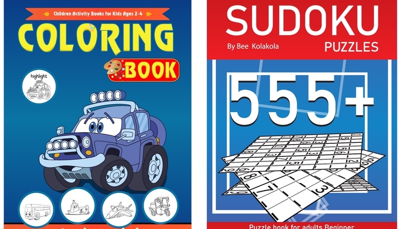 สื่อสิ่งพิมพ์และนามบัตร - ออกแบบหน้าปกหนังสือระบายสี Ebook Paperback - 1