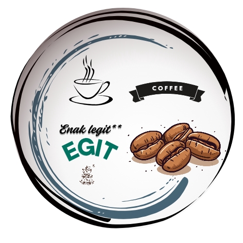 Desain logo cafe kopi EGIT enak legit, jasa desain logo online murah untuk usaha kuliner