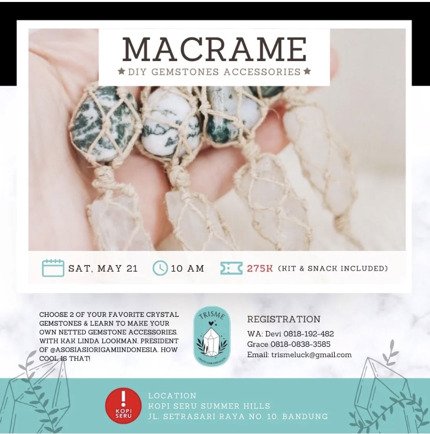 Jasa Desain Undangan Pernikahan Unik dan Murah di Bandung, Desain Undangan Pernikahan dengan Tema Macrame dan Batu Gemstones, Harga Jasa Desain Undangan Pernikahan Murah di Bandung, Desain Undangan Pernikahan Elegan, Desain Undangan Pernikahan Minimalis.