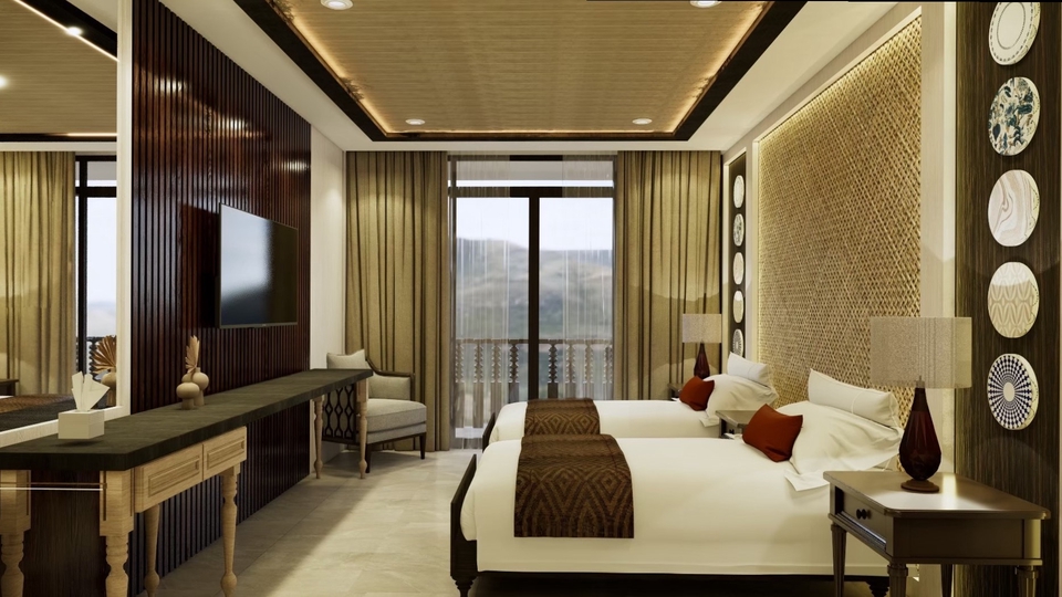 3D Perspective - ออกแบบ 3D render งานบ้าน ร้านอาหาร  - 1