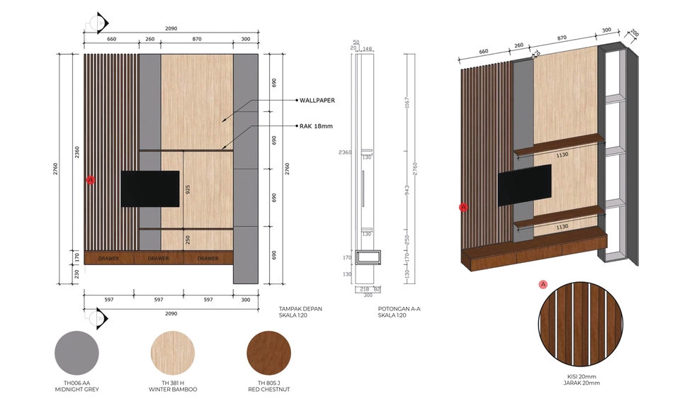 3D & Perspektif - Desain Interior Modern Minimalist  - 12