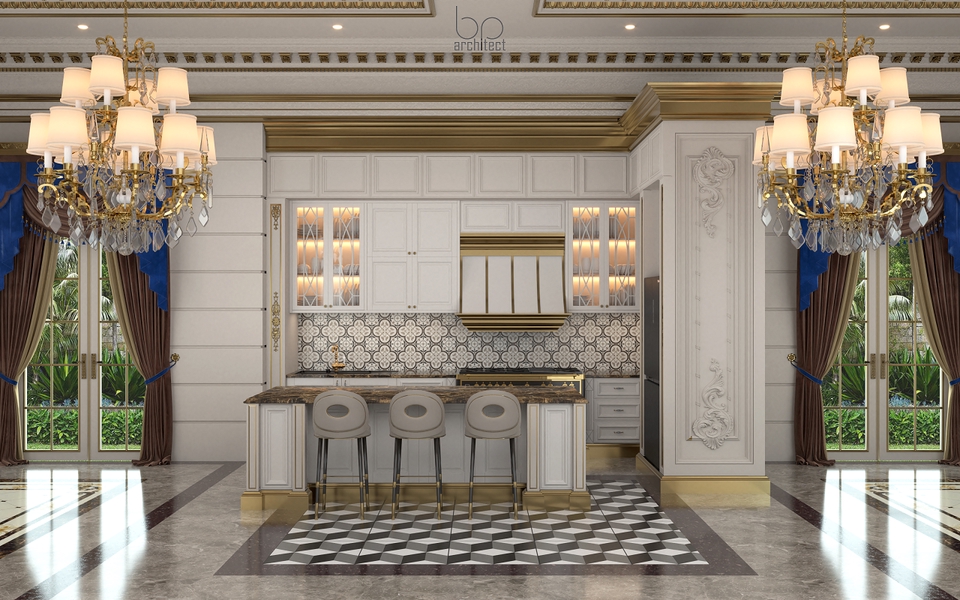 Jasa drafter interior murah, desain dapur modern dengan autocad