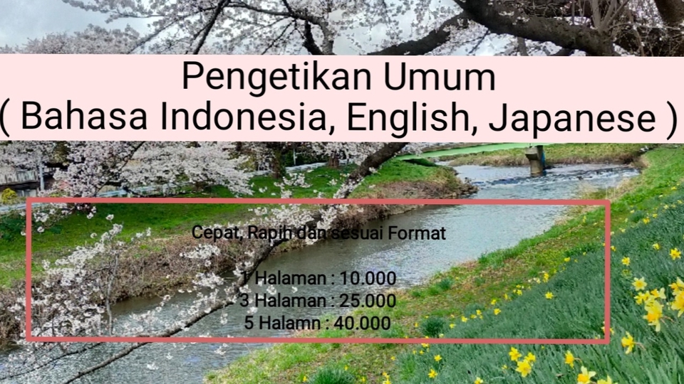 Pengetikan Umum Cepat, Rapih, Sesuai Format