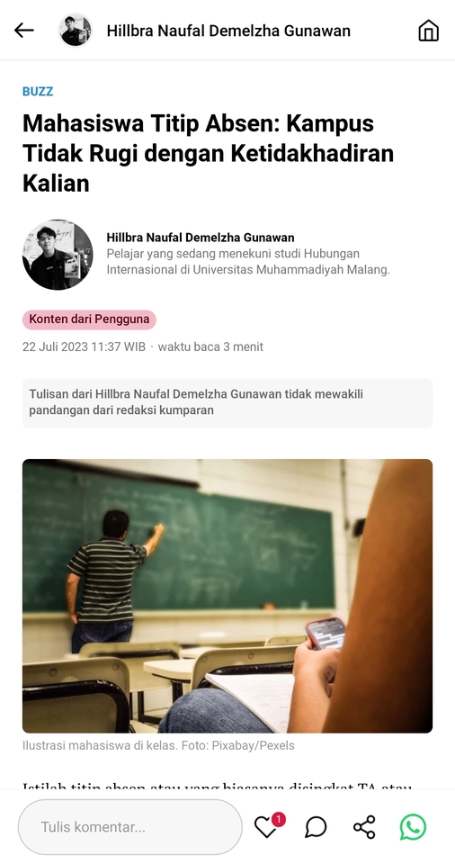 Pengetikan Umum - Kepenulisan Artikel, Esai, dan Opini - 2