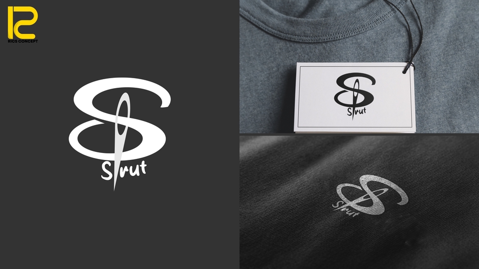 Logo S dengan benang jahit untuk jasa desain logo