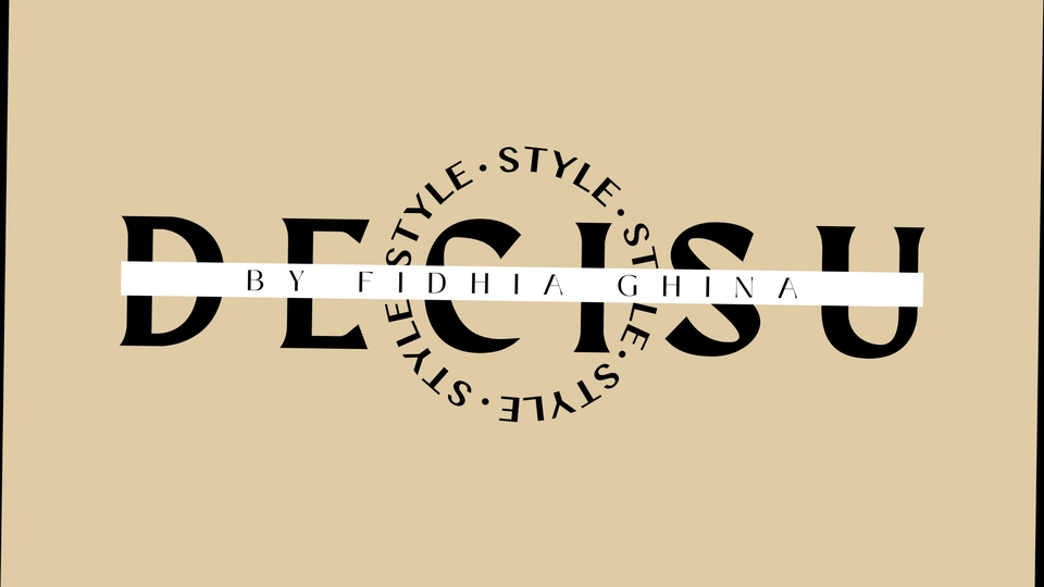 Desain logo DECISU oleh Fidhia Ghina dengan tema gaya dan branding.