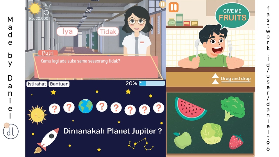 Pembuatan Game - Jasa Membuat Game Visual Novel & Media Interaktif HQ ( Android, HTML5 website, PC komputer) - 1