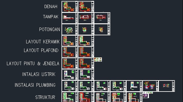 CAD Drawing - JASA PEMBUATAN GAMBAR KERJA BUAT IMB- 5000/M2 - 1