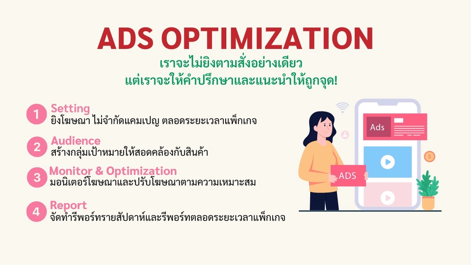 Social Media Ads - รับยิงโฆษณาและวิเคราะห์กลุ่มลูกค้า Ads optimization Facebook Ads & IG Ads - 1