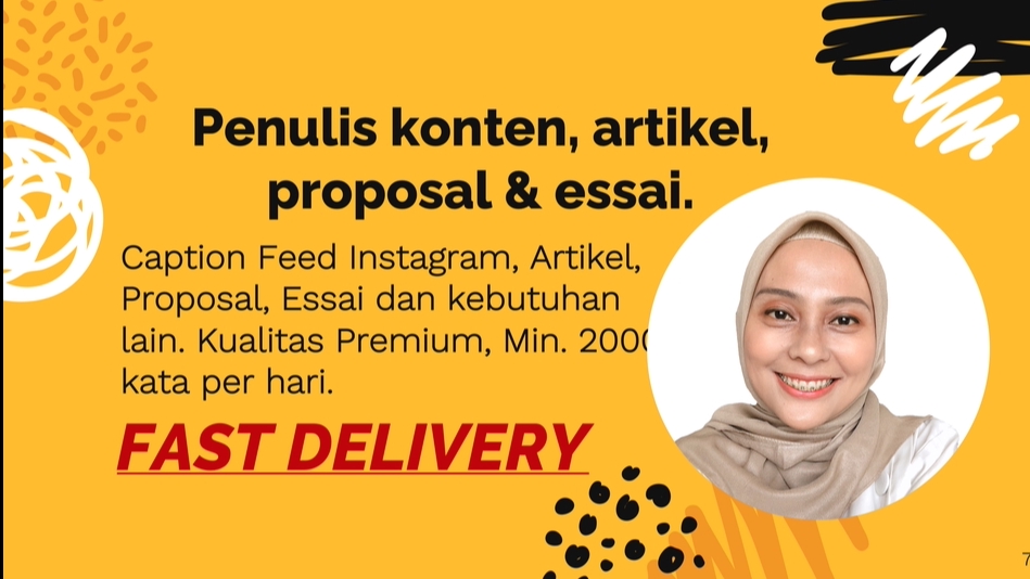 Penulisan Konten - Penulis Konten, Kualitas Premium, Min. 2000 kata per hari. - 1
