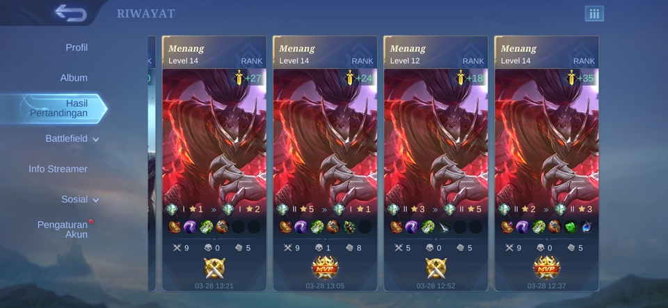 Jasa joki game Mobile Legend, harga joki mobile legend murah dan terpercaya, naik rank mobile legend dari epic ke mythic.