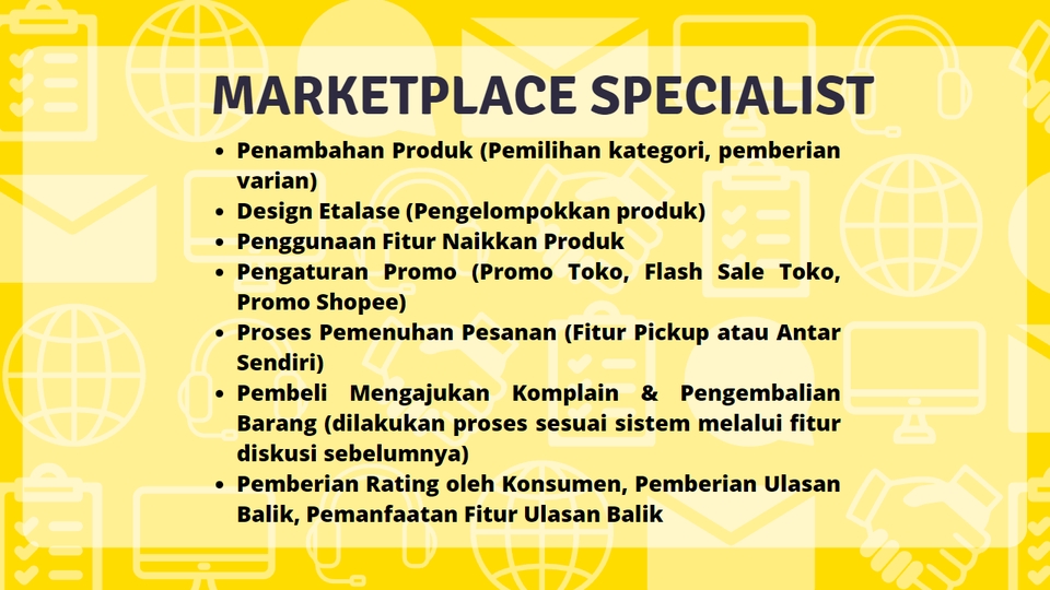 Admin Web & Page - Marketplace Specialist / Admin e-Commerce - 3