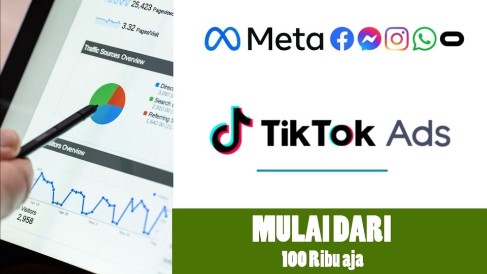 Digital Marketing - Jasa Iklan Social Media Ads 100 RIBU AJA!! (Meta Ads : Facebook & IG, Tiktok Ads, CPAS SHOPEE) - 1