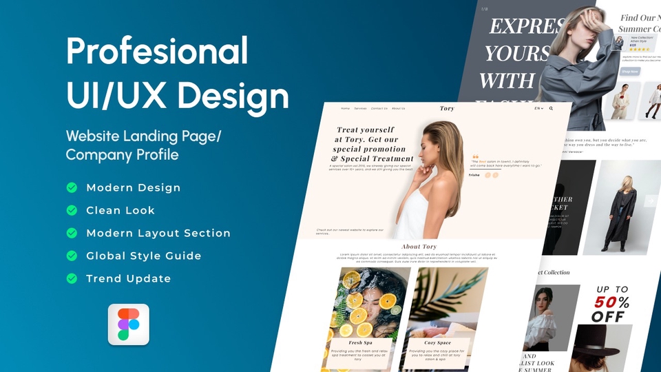 UI & UX Design - Jasa Desain Profesional UI/UX Landing Page Website Company profile - 1