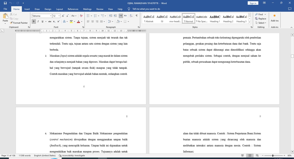 Pengetikan Umum - Pembuatan nomor halaman yang berbeda di Microsoft Word. - 3