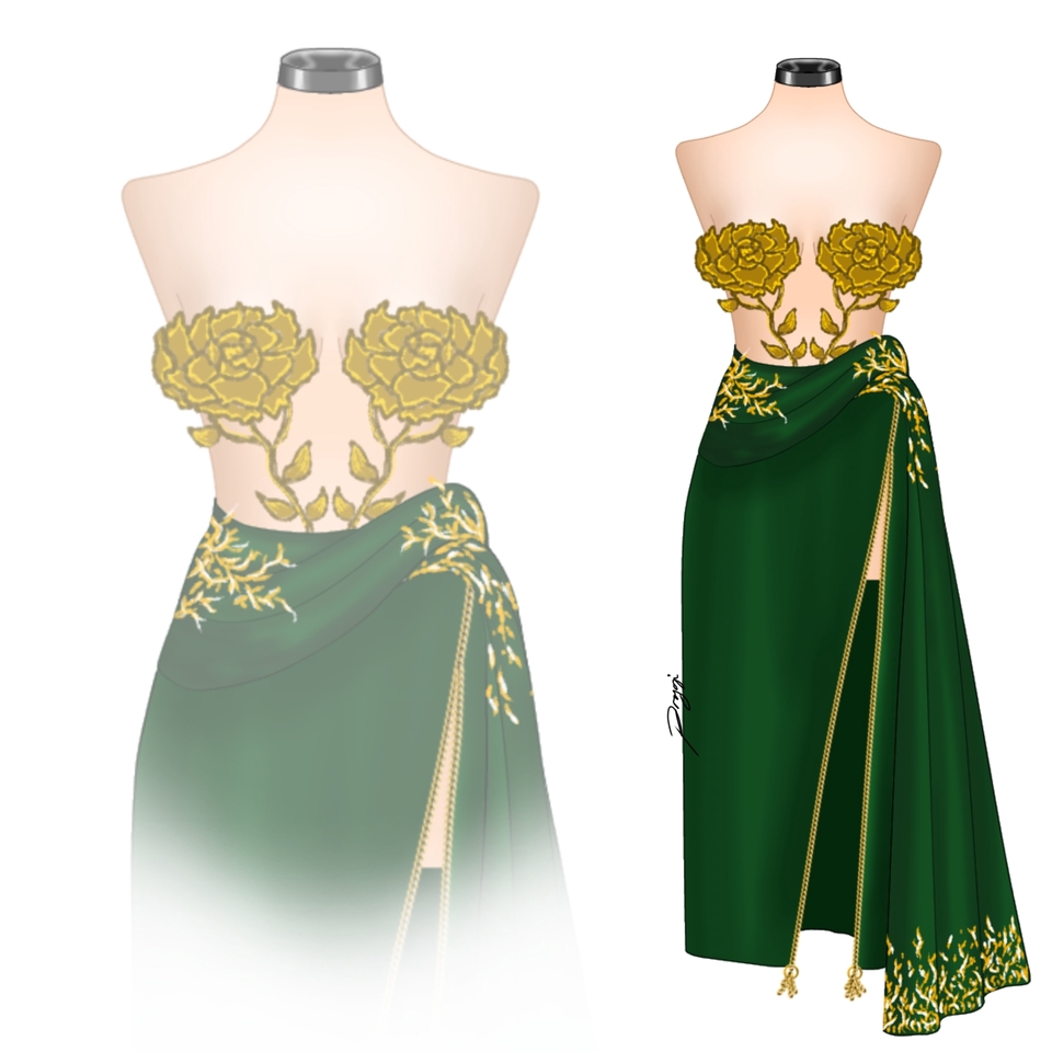 Desain Kaos & Motif - Ethnic Gown - 5