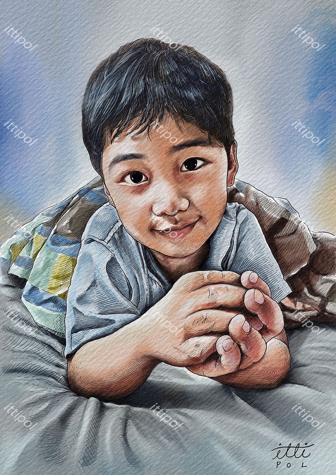 วาดภาพเหมือน Portrait - My Pic No1 - 5