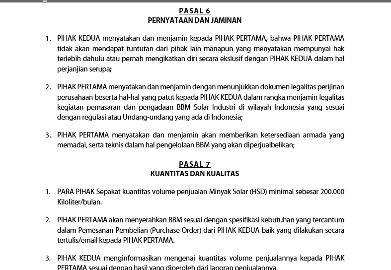 Hukum - Perancang Kontrak/Perjanjian Bisnis, Perancang SOP Bisnis Proses, Legal Opinion - 5