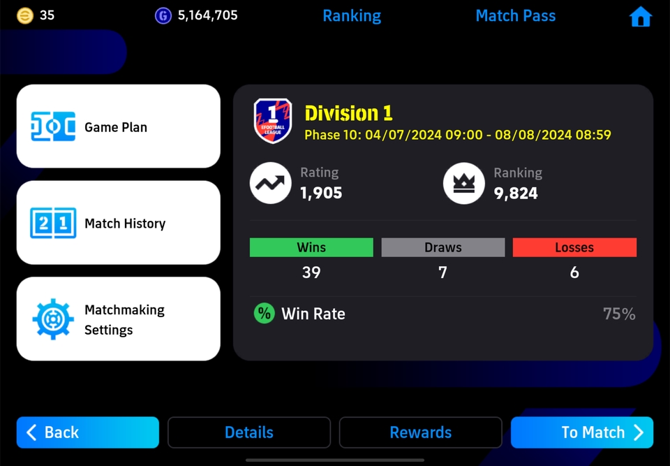 รับปั้มแรงค์ ฟีฟาย Division 1 Phase 10 ไต่แรงค์ฟีฟาย 4v4 ปั้มดาวฟีฟาย รับจ้างปั้มแรงค์ ฟีฟาย