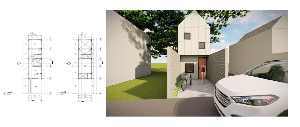 CAD Drawing - Desain Pembuatan Gambar Kerja Arsitektur, 2D Autocad - 5