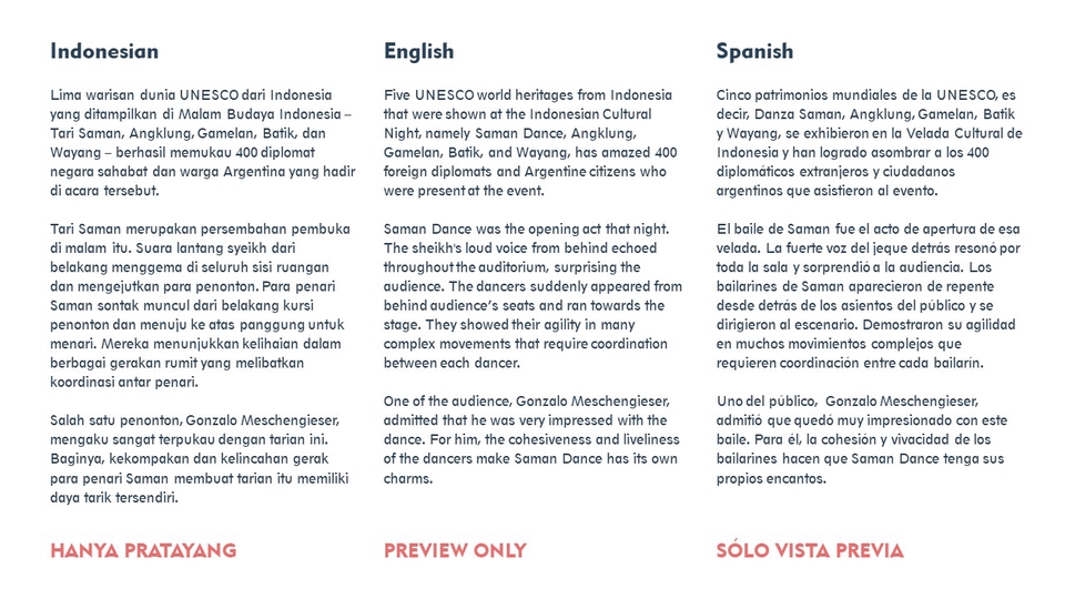 Penerjemahan - Terjemah Bahasa Inggris, Spanyol, Indonesia - 2
