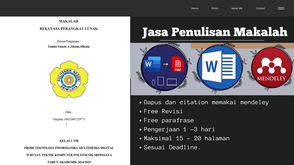 Pengetikan Umum - Jasa Penulisan Makalah Memakai Mendeley (1-3 hari). - 1