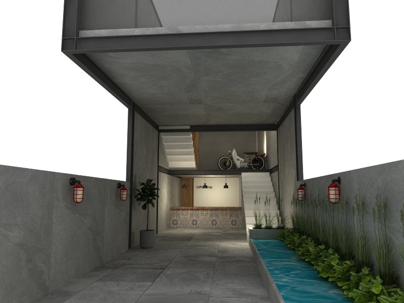 3D & Perspektif - Desain rumah, vill, atau kafe gaya tropis atau indutrial - 7