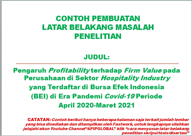 Jasa Lainnya - Konsultasi & Penulisan Skripsi, Tesis & Disertasi Reguler & Internasional - 3